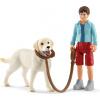 Schleich 42478 Prechádzka s labradorským retrieverom