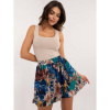 Tmavomodrá minisukňa s potlačou