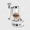 Mühle Sophist White Silvertip Badger čtyřdílná sada na holení