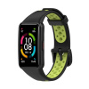 Silikónový Remienok na hodinky Huawei Band 6 čierno-zelená farba