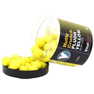 Vitalbaits Pop-Up Nutty Crunch Fluor Yellow 18 mm 80 g