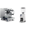 Rocket Espresso R 58 Cinquantotto + Eureka Atom Specialty 75, white