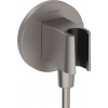 Hansgrohe FixFit S, kolienko s držiakom sprchy, kartáčovaný čierny chróm, HAN-26888340