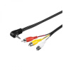 Kabel Jack (3,5mm) M- Cinch 3x M, 1.5m, 4-pólový jack, čierny KE015AJ301
