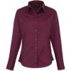Premier Košile PR 300, popelínová, dlouhý rukáv, dámská COT3903000952c-aubergine S Aubergine