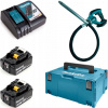 Makita DVR450RTJ Svetlomodré zahusťovadlo betónu 18V (Makita DVR450RTJ Svetlomodré zahusťovadlo betónu 18V)