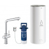 Grohe Red - Drezová batéria Duo s ohrevom vody a filtráciou, zásobník M, chróm 30327001