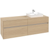 VILLEROY & BOCH Collaro závesná skrinka pod umývadlo na dosku (umývadlo vpravo), 4 zásuvky, 1600 x 500 x 548 mm, Nordic Oak, C07900VJ