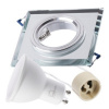Bodové svetlá, bodové osvetlenie - Zestaw oprawa halogenowa SZKLANA kwa + LED GU10 6W (Bodové svetlá, bodové osvetlenie - Zestaw oprawa halogenowa SZKLANA kwa + LED GU10 6W)