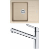 Set Franke G187 (dřez BFG 611-62 Pískový melír + baterie FC 3055.031 ORBIT Chrom) 114.0650.581