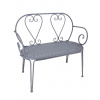 Lavice CLASSICAL, zahradní, kovová, šedá, 100x89x52cm|Esschert Design
