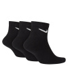 Nike Three Pack Quarter Socks Mens BLACK/WHITE 2-5 (S)