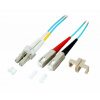 Fiber kábel LC-SC, 7.5m Duplex OM3(50/125µm), LSOH, 2mm, tyrkysový
