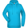 James & Nicholson Mikina JN 795 s kapucí, dámská COT02079544002-turquoise M Tyrkysová