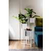 Stojan na kvety - Kovový box flownbed loft štít 90cm biely