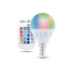 Forever LED žiarovka E14 G45 RGB 5W s diaľkovým ovládaním biela