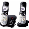 Panasonic KX-TG6822 Duo DECT, GAP bezdrátový analogový telefon záznamník, handsfree černá, stříbrná, bez CZ/SK menu