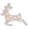 MagicHome Dekorácia Woodeco Sobík 8 LED 33x24 cm