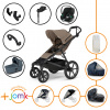 Set 11v1 Thule Urban Glide 4-wheel Tinted Taupe s magnetickou sponou + madlo + vanička Dark Slate + JOMK príslušenstvo + autosedačka Cybex s ISOFIX základňou a adaptérmi Thule