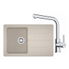 FRANKE SETG263SA fragranit drez 780x500 mm BFG 611-78 Sahara+batéria FS 3230.031 Chróm FRA 114.0700.737