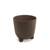 kvetináč 14,5cm RYFO N ECO WOOD DRF150NW-4625W kávový plastový
