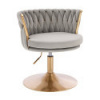 Otočná stolička Baroko Velur Silver