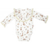 Body dlhý rukáv s čipkovým volánikom, Bunny, Nicol, krémové 80 (9-12m)