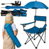 Skladacie turisticko-kempingové kreslo s dáždnikom pre rybárov