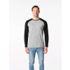 CityZen Fargo šedá melanž/černá pánské triko dlouhý rukáv 95% bavlna - XL