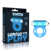 Lovetoy Lumino Play – vibračný erekčný krúžok svietiaci v tme (modrý)