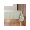 OBRUS ZELENÝ OBĹŽNIKOVÝ SO LESKLÝM VZOROM DO JEDÁLNE 145 X 240 CM