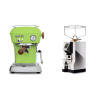 Ascaso Dream PID, Fresh Pistachio + Eureka Mignon Perfetto, CR chrome
