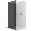 CERANO - Sprchová zástena Walk-in Onyx Corner Round Ľ/P - 8 mm - guľatá vzpera - chróm, grafitové sklo - 140x100x200 cm