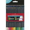 Faber-Castell, 116436, Black Edition, Supersoft, sada ergonometrických pasteliek s čiernym lakovaním, 36 ks