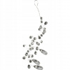 Dekoratívna girlanda kolík s kryštálikom trojitá vetvička na zavesenie 25cm OZDOBA