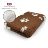 DRYBED Premium Vet Bed hnedý s bielymi labkami 150 x 100 cm