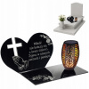 Solárny Večný Sviečka na Hrob so Možnosťou Personalizácie (Solárna večná sviečka na hrob je vyrobená z odolného materiálu vhodného na všetky poveternostné podmienky, čo zaručuje jej dlhú životnosť bez
