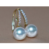 Zlaté náušnice 14K s perlami Južného Pacifiku BC021YE-W
