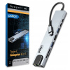 Adaptér HUB 8v1 POLION USB-C adaptér USB 3.0 PD HDMI 4K SD LAN