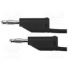 Měřicí šňůra 70VDC 33VAC 16A banánek 4 mm,z obou stran černá