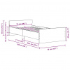 vidaXL Posteľný rám bez matraca dub artisan 75x190 cm kompozitné drevo - Hnedá - 254195-269985