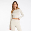 Umbro Pro Training Long-Sleeved Crop Top Slvr Gry Mrl 8 (XS)