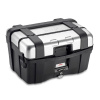 Kufor na motorku GIVI TRK46N Trekker čierny so strieborným hliníkovým vekom (Monokey) 46 l