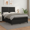 vidaXL Boxspring posteľ s matracom čierna 140x200 cm umelá koža - Čierna - 166958-101318