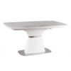 Casarredo Jedálenský stôl rozkladací SATURN II 160 ceramic biely mramor / biely mat