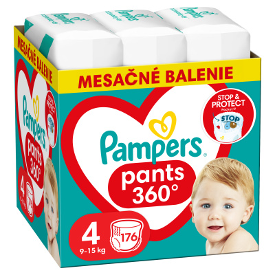 Pampers Pants 4 Dry 9-15 kg 176 ks