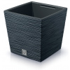 PROSPERPLAST FURU SQUARE Kvetináč LOW 24 cm antracit