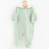 Dojčenský mušelínový overal s kapucňou New Baby Comfort clothes šalviová Farba: Zelená, Veľkosť: 68 (4-6m)