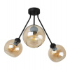 Light Home Stropné svietidlo Haga Trio, 3x medové sklenené tienidlo