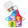 Brandmac Detská zástera s čiapkou Peppa Pig and George 45X50 CM 2X33CM